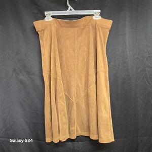 Tan Suede Women's Skirt